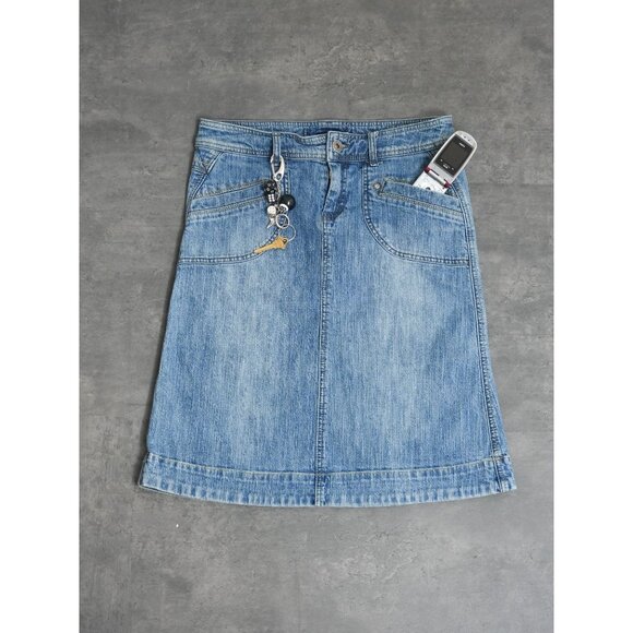 Y2k Smart Set Denim Skirt - Picture 1 of 3